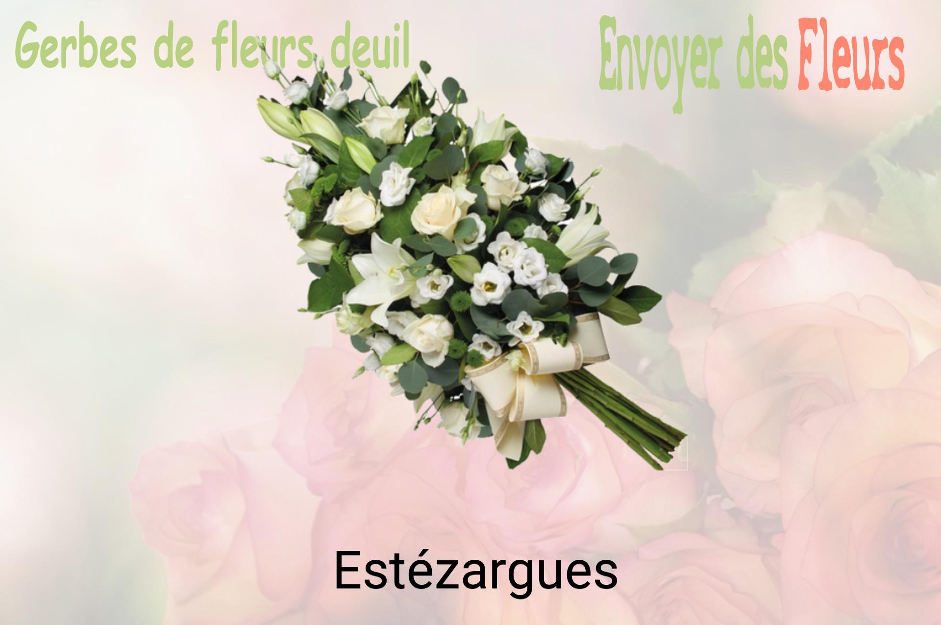 Gerbe de fleurs de deuil livrée à Estézargues